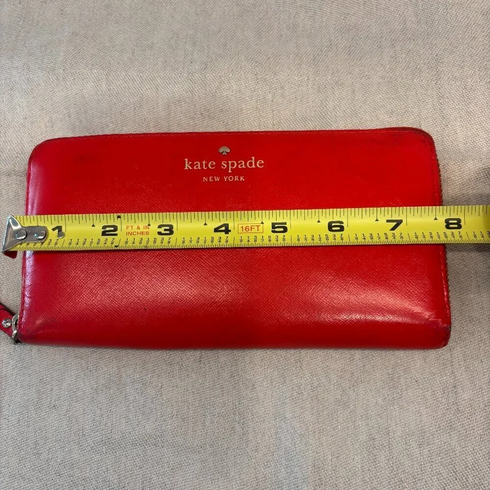 Kate Spade Zip-Around Continental Wallet - Coral/Orange